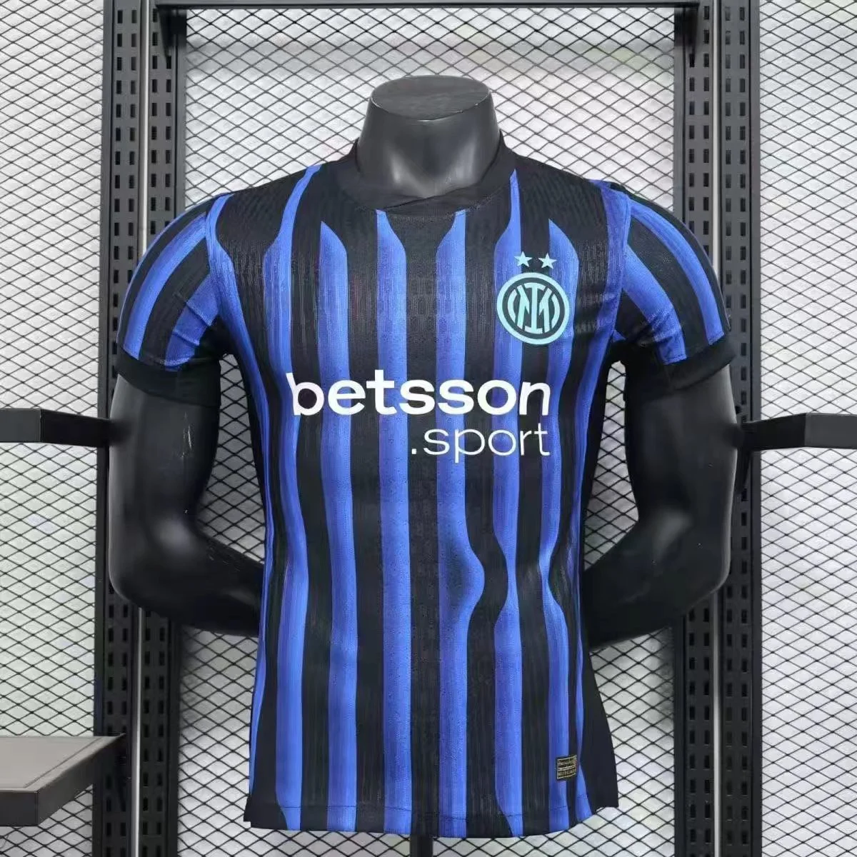 Inter Milan Style Soccer Jersey Elite Nerazzurri Blue & Black
