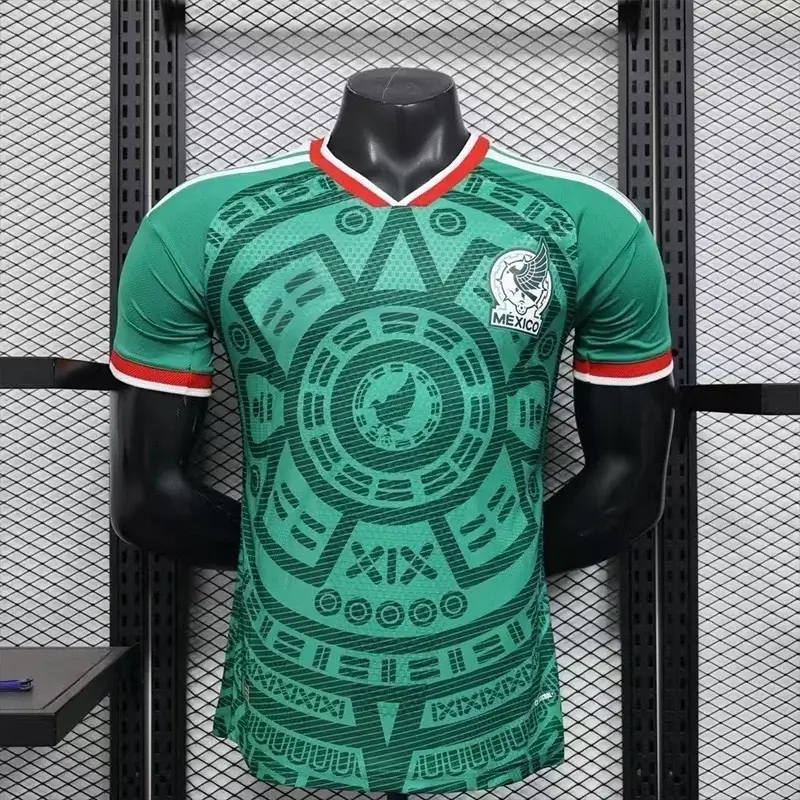 Mexico Style National Team Soccer Jersey Aztec Culture Green