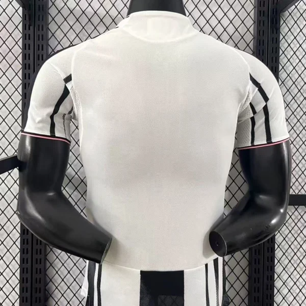 2026 Juventus Style Home Soccer Jersey - Modern Black & White Striped Kit - Pink Elite Edition Customizable Teamwear